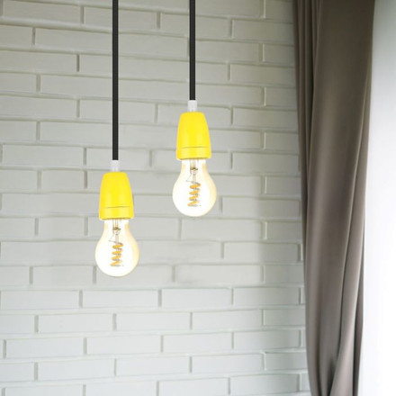 Porcelan Lamp Holder Fitting Yellow