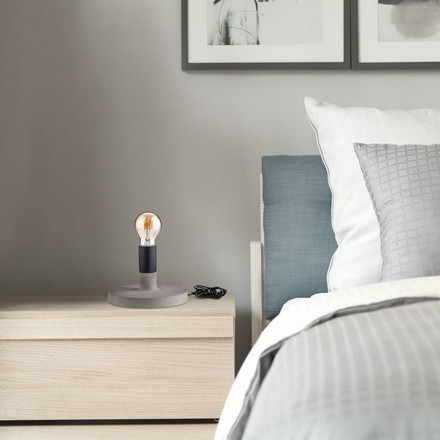 Concrete Table Lamp Black ф170