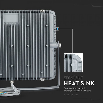 LED Прожектор 200W 6400К SAMSUNG ЧИП Сиво Тяло SKU 485 V-TAC