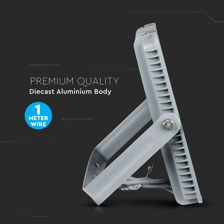 LED Прожектор 200W 6400К SAMSUNG ЧИП Сиво Тяло SKU 485 V-TAC