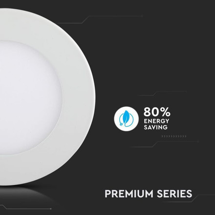 18W LED Premium Panel Downlight - Round 3000K