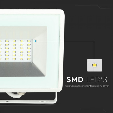 30W LED Floodlight SMD E-Series White Body 3000K  