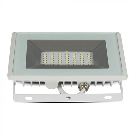 LED Прожектор 30W 3000К IP65 E-Series Бяло Тяло SKU 5955 V-TAC
