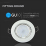 GU10 Fitting Round Movable White 