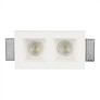 SKU 3648 2*GU10 Гипсова Отливка Квадрат Бял с марка V-TAC
