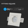 GU10 Fitting Square Gypsum 100х100 White 