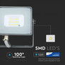 LED Прожектор 10W 3000К SAMSUNG ЧИП Сиво Тяло SKU 430 V-TAC