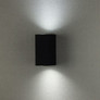 Wall Sleek Wall Fitting Aluminium Square Black 2Way IP44