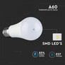 LED Крушка Е27 9.5W A60 Plastic 4000K 160LM SKU 2810 V-TAC