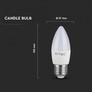 LED Bulb - 5.5W E27 Candle 2700K