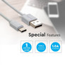 SKU 8482 1 M Type C USB Кабел Бял - Pearl Серия с марка V-TAC