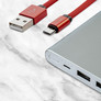 SKU 8497 1 M Micro USB Кабел Червен - Ruby Серия с марка V-TAC