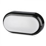 8W Rectangle Oval Dome Light Black Body 3000K IP54 