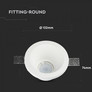 GU10 Fitting Round Gypsum Deep ф120 White 