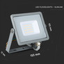 LED Прожектор 20W 3000К SAMSUNG ЧИП Сиво Тяло SKU 445 V-TAC