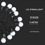 0.5W LED String Light 5M With 10 Bulbs EU 6000K