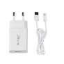 Charging Set With Travel Adapter Micro USB Cable White 