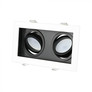 2xGU10 Fitting Square White+Black 