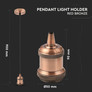 Pendant Light holder Red Bronze