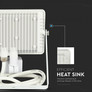 LED Прожектор със сензор 30W 4000К SAMSUNG ЧИП Бяло Тяло SKU 458 V-TAC