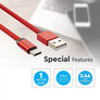 1 M Type C USB Cable Red  - Gold Series