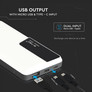 SKU 8870 Външна Батерия 10K Mah Дисплей USB Type C Бяла с марка V-TAC