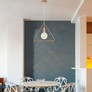 Pendant Light Triangle Champean Gold With Gold Canopy