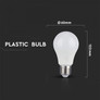 LED Bulb - 9W E27 A60 Thermoplastic 3Step Dimming 4500K