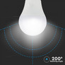LED Крушка Е27 9W A60 Термо Пластик 3 Степенно Димируема 4500K SKU 4448 V-TAC