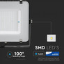 LED Прожектор 150W 3000К SAMSUNG ЧИП ЧерноТяло SKU 475 V-TAC
