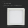 6W LED Surface Panel Downlight Premium - Square 6000K 