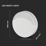 LED Night Light Round 65x53.4mm 3000K