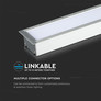 LED Linear Light SAMSUNG CHIP - 40W Recessed Silver Body 6400K 1211x70x35mm