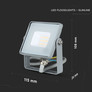 LED Прожектор 10W 4000К SAMSUNG ЧИП Сиво Тяло SKU 431 V-TAC