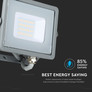 LED Прожектор 20W 4000К SAMSUNG ЧИП Сиво Тяло SKU 446 V-TAC