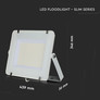 200W LED Floodlight SMD SAMSUNG CHIP SLIM White Body 6400K 120LM/W