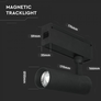SKU 7967 15W LED Magnetic Spotlight IP20 24V Black 4000K с марка V-TAC
