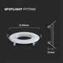 SKU 8938 GU10 Round Spotlight Fitting White 2 pcs/box Ф93 с марка V-TAC