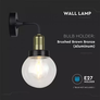 Wall Lamp Matt Black Down IP65