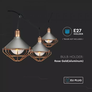 LED String Ligh 3M With 6 Bulbs Matt Rose Gold IP65