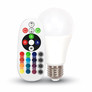 LED Bulb - 6W E27 A60 RGB With Remote Control 6400K