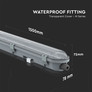 LED Waterproof Fitting M-SERIES 1200mm 48W 4000K Transparent 120LM/W