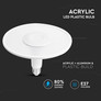 LED Крушка Е27 18W SAMSUNG ЧИП Акрилна UFO Пластик 3000К SKU 2784 V-TAC