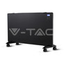 2000W Конвектор с дистанционно и колелца черен цвят SKU 8664 V-TAC