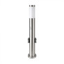 E27 Bollard Lamp 60CM  PIR Sensor With 2 EU Plug Sockets  Stainless Steel Satin Nickel IP44