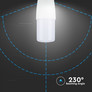 LED Bulb - SAMSUNG CHIP 8W  E14 T37 Plastic 3000K