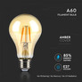 LED Bulb - SAMSUNG CHIP Filament 4W E27 A60  Amber Cover 2200K