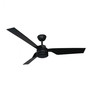 65W LED Ceiling Fan Silver Body RF Control  3 Black  Blades  AC Motor  ( 52INCH )
