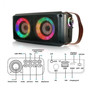 10W Rechargeable Speaker With USB & TF Card RGB 2*3inch