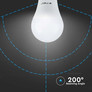 SKU 217260 LED Bulb - 8.5W V-TAC E27 A60 Thermoplastic 3000K